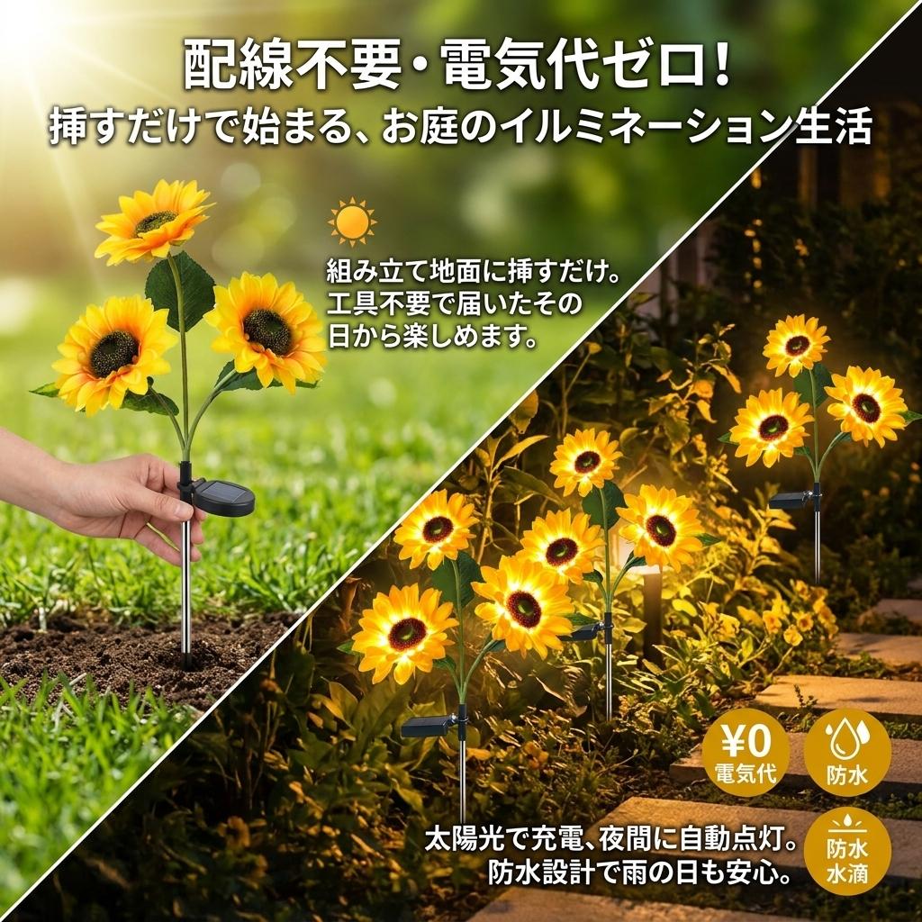 ひまわりソーラーガーデンライト